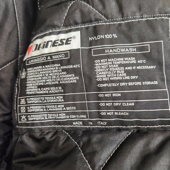 VINTAGE 90s DAINESE  Italian Motorcycle Jacket, Blk/Yellow, EU 56 US Men's XL - Picture 5 of 16